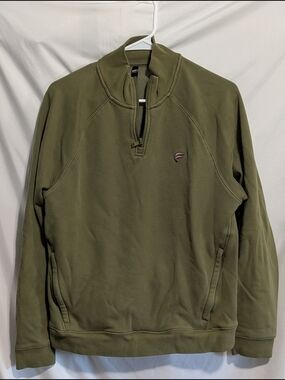 Fabletics Men's Olive Green Half-Zip Sweater